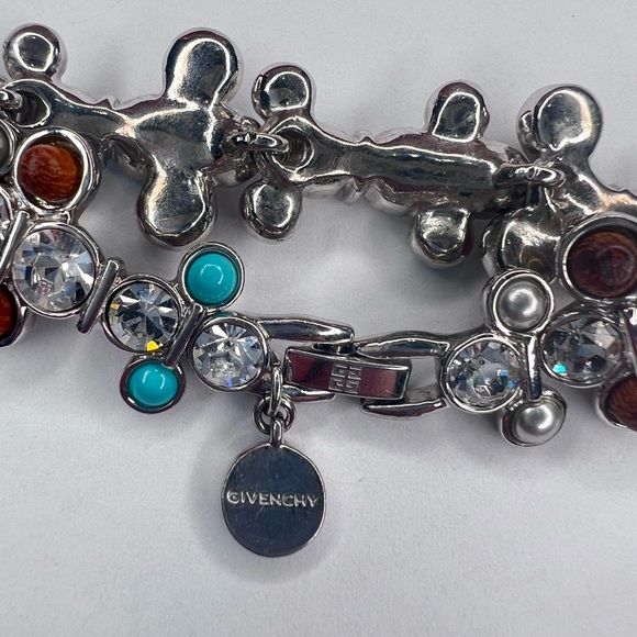 Givenchy Vintage 1990s Multi Faux Gem, Rhinestone and Perl bracelet - Picture 2 of 8